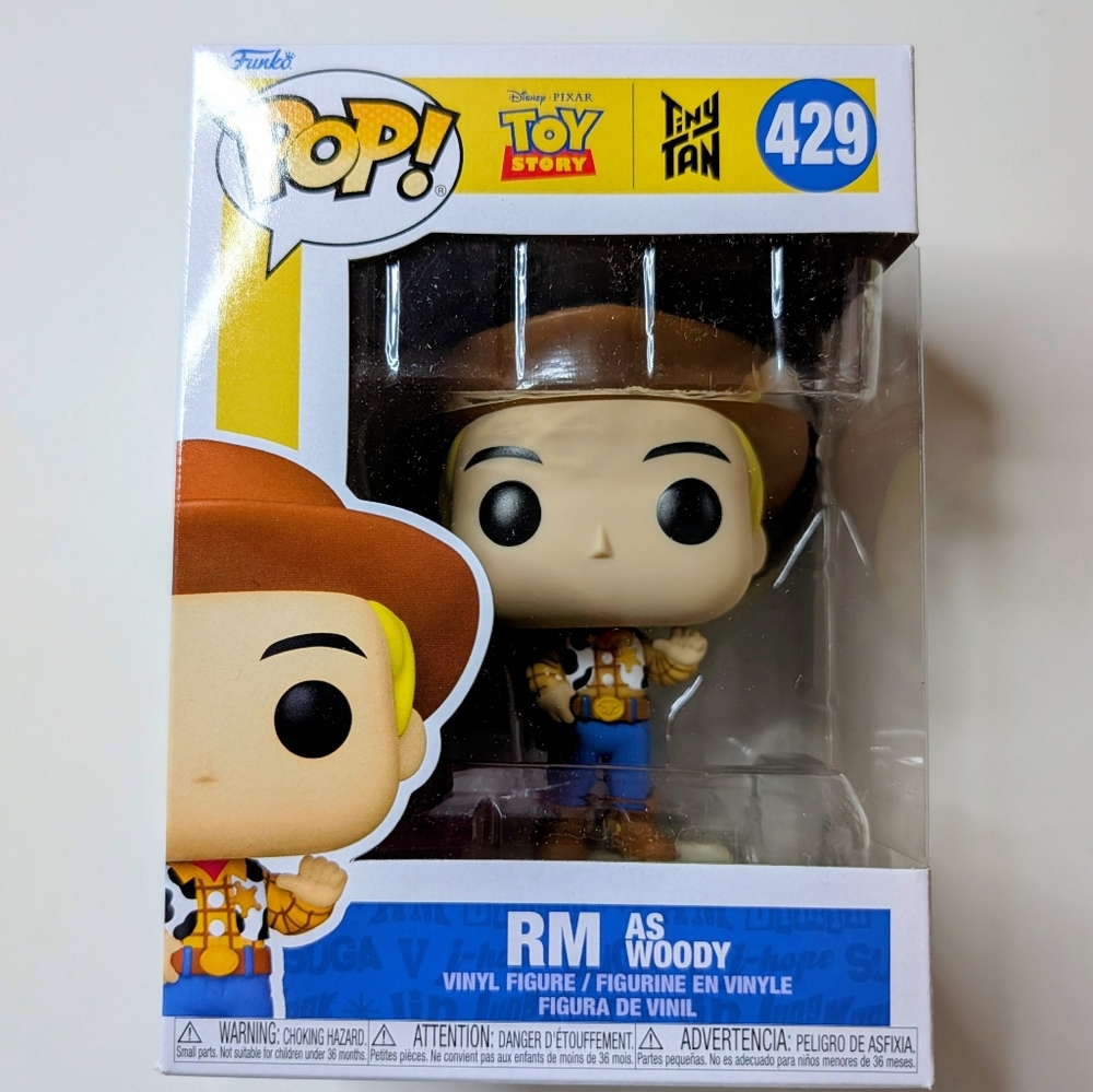 ✨ Funko Pop! #429 RM as Woody – Toy Story x TinyTAN Crossover | NIB ✨